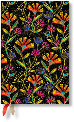 PAPERBLANKS Agenda Wildblumen Mini 25/26 DD0532-3 1W/2S 18M DE HOR HC 9.5x14cm