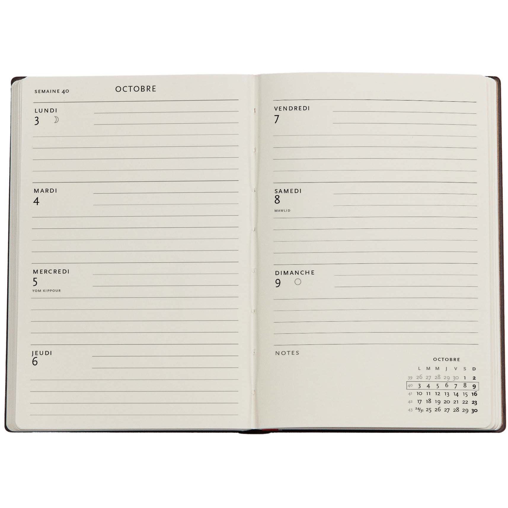 PAPERBLANKS Agenda Persuasion Mini 25/26 DF0864-5 1W/2S 13M FR HOR HC 9.5x14cm