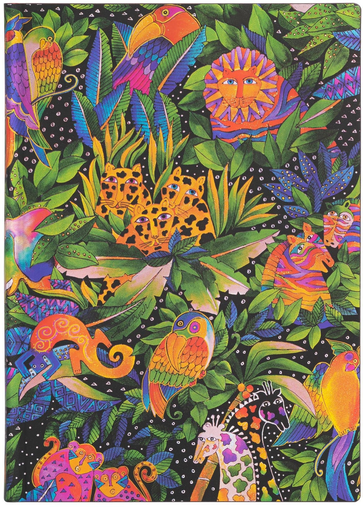 PAPERBLANKS Notizbuch Flexis Jungle FB7266-9 Midi,liniert,176 Seiten