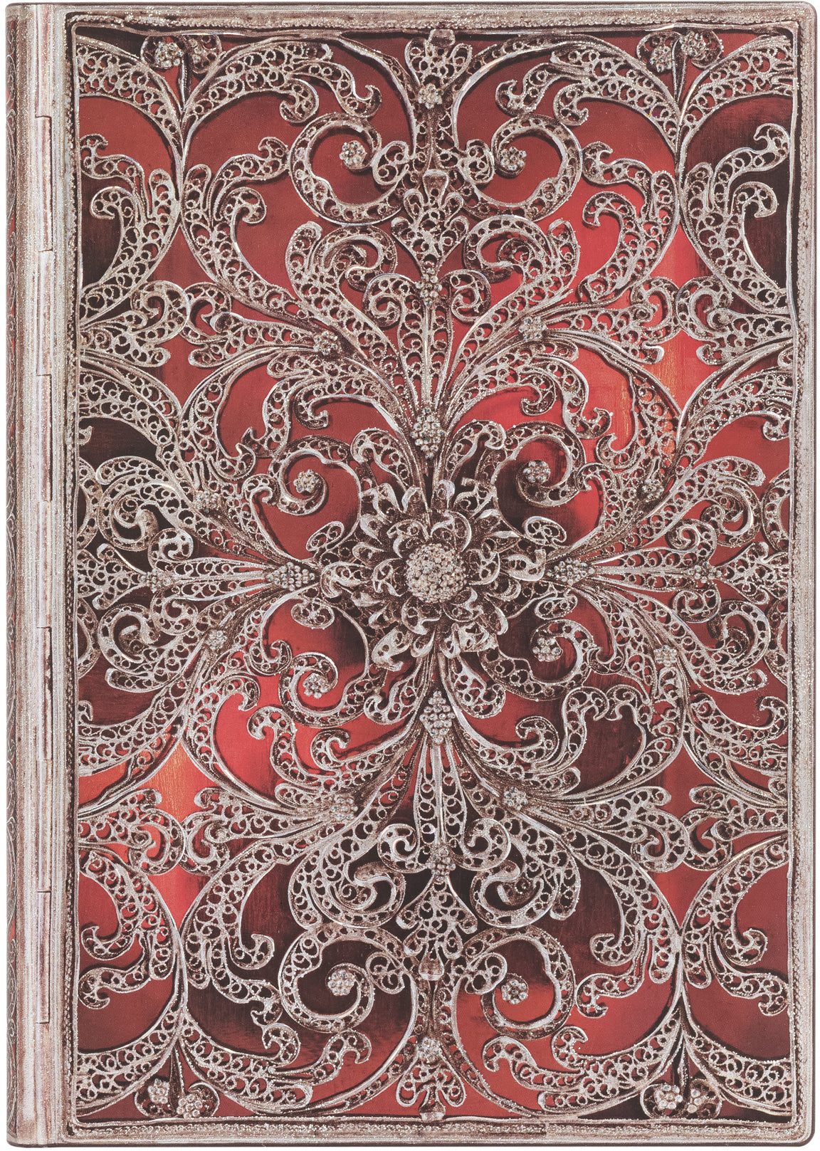 PAPERBLANKS Notizbuch Midi FB9403-6 Granat, liniert 176 Seiten