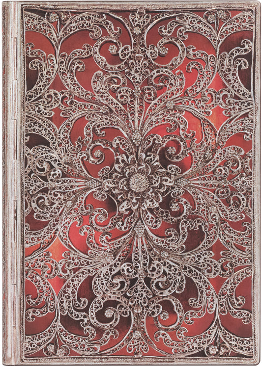 PAPERBLANKS Notizbuch Midi FB9403-6 Granat, liniert 176 Seiten