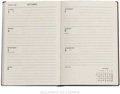 PAPERBLANKS Agenda Rubedo Mini 25/26 FF0955-0 1W/2S 13M FR HOR SC 9.5x14cm