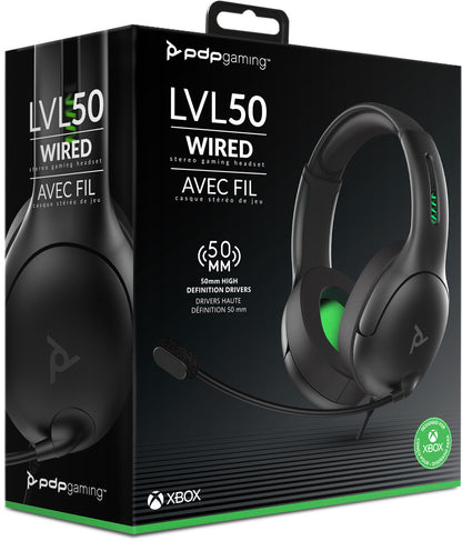 PDP LVL50 Wired Headset 048-124-EU-BK black, for XB SeriesX