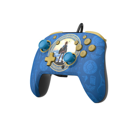 PDP Remacth Wired Controller 500-134-HLBL NSW,Zelda,Hyrule Blue