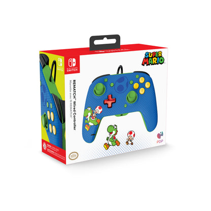 PDP Rematch Wired Controller 500-134-YOSHI NSW, Toad & Yoshi