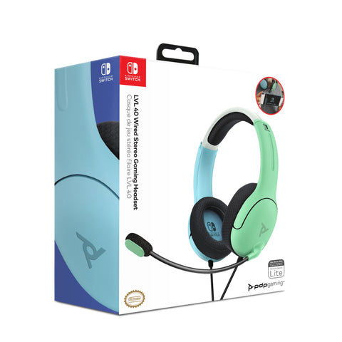 PDP LVL40 Wired Headset 500-162-BLGR-EU Blue/Green for NSW