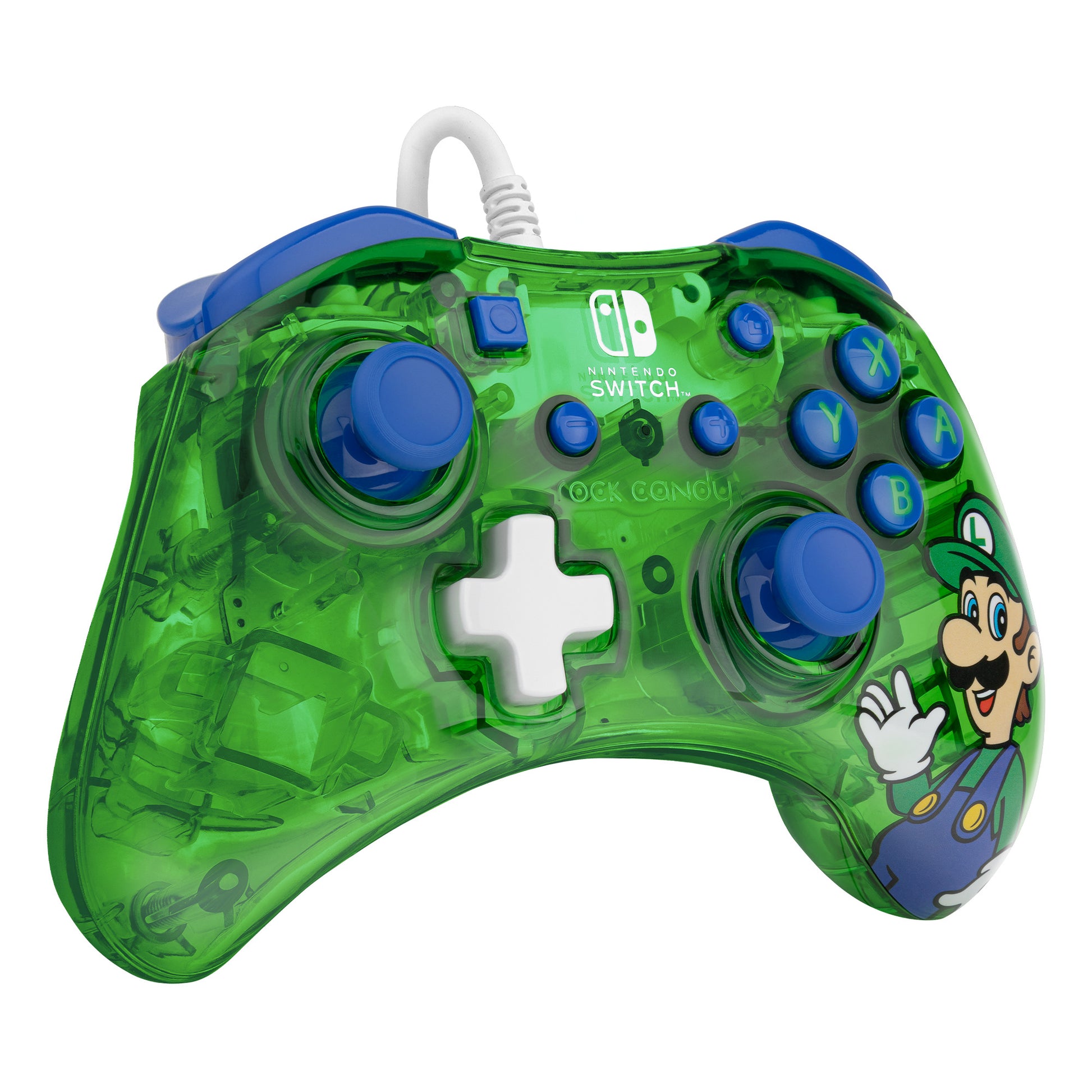 PDP Rock Candy Wired Controller 500-181-LUI NSW, Luigi Lime