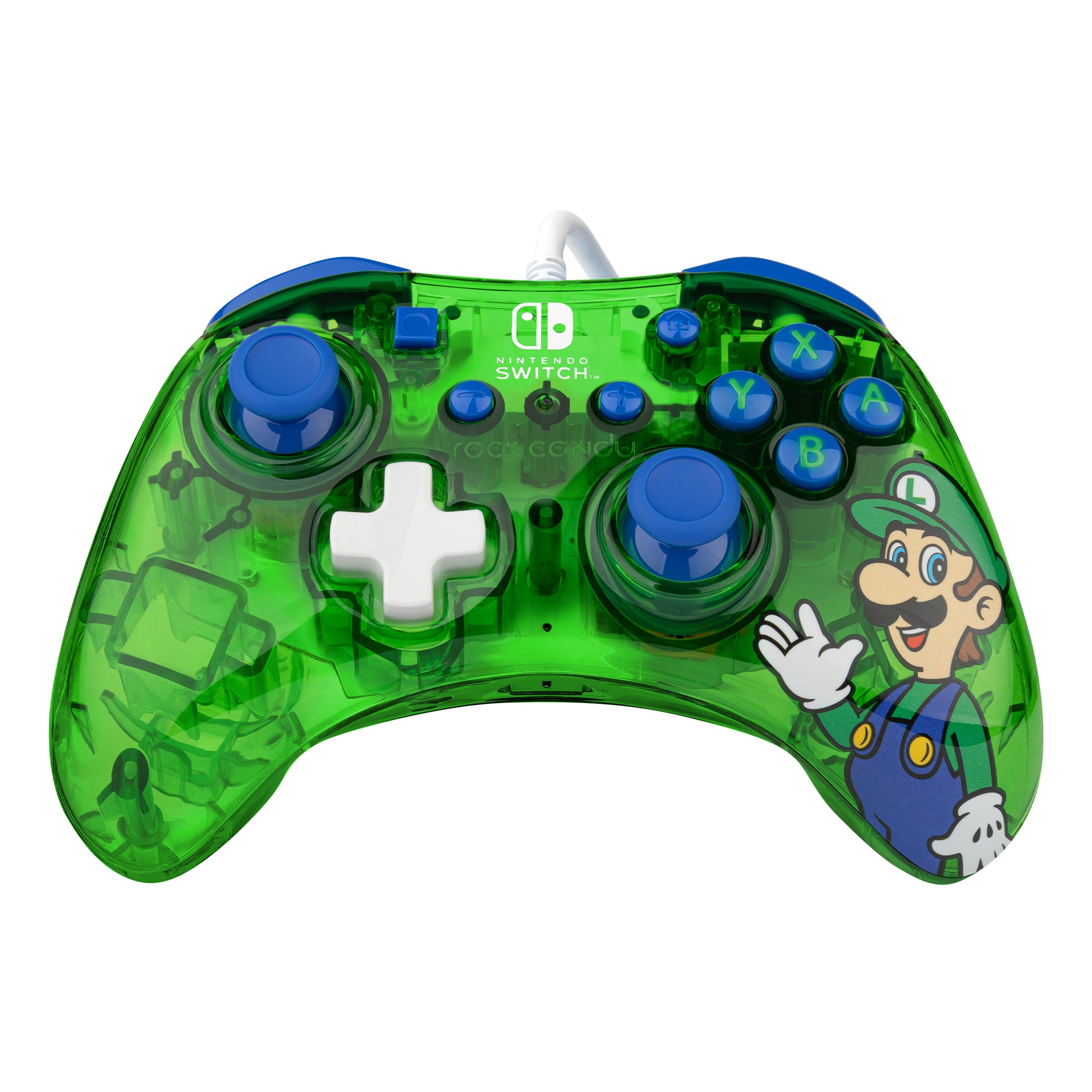 PDP Rock Candy Wired Controller 500-181-LUI NSW, Luigi Lime