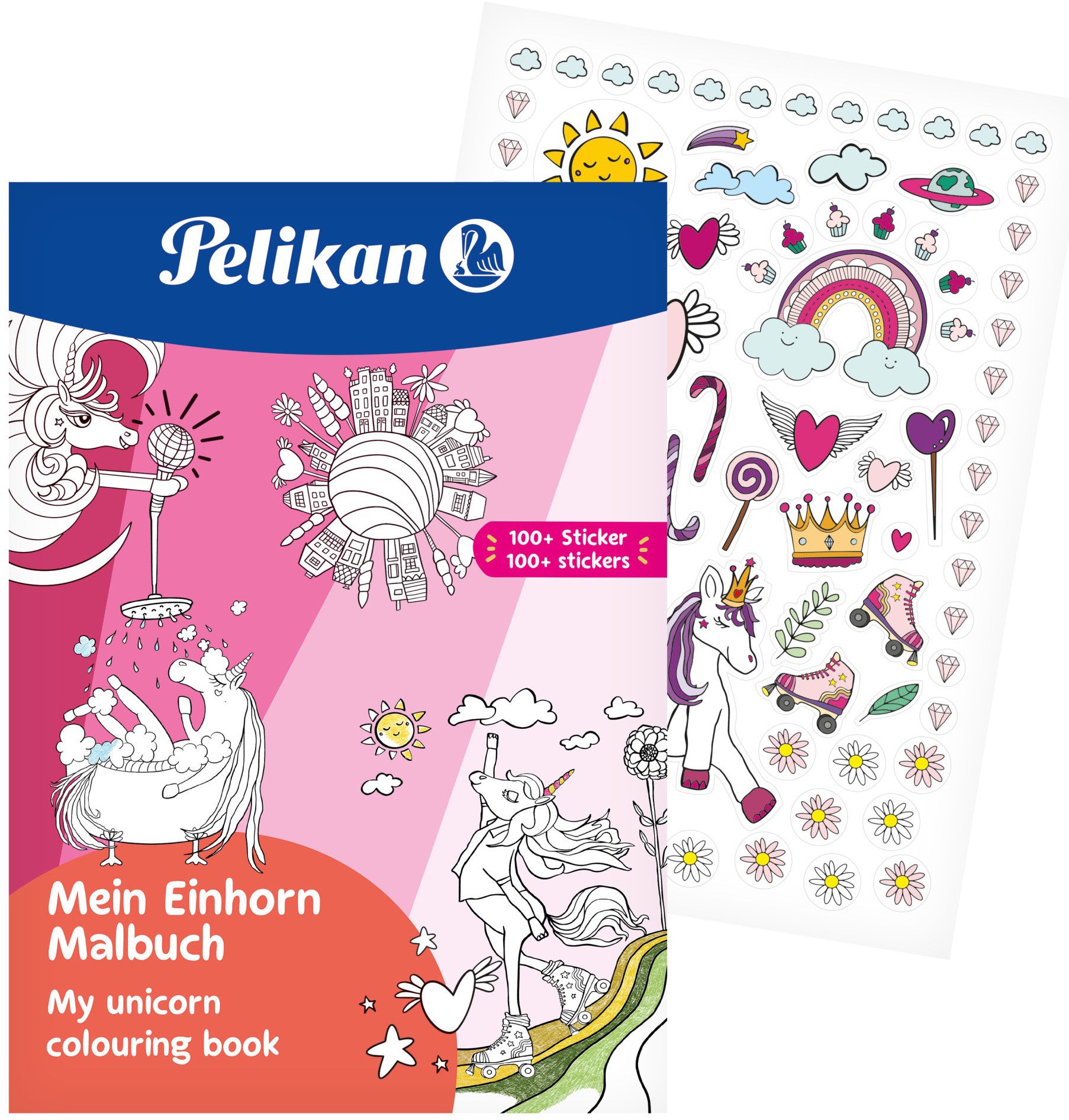 PELIKAN Malbuch mit Stickern 101530 A4 100g/m2