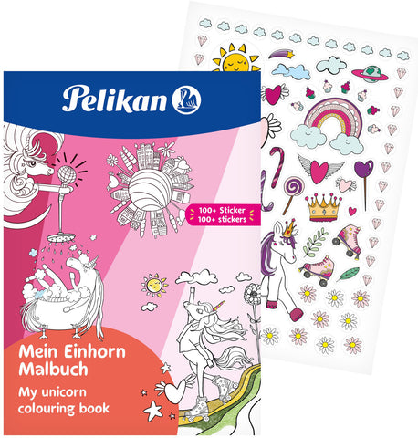 PELIKAN Malbuch mit Stickern 101530 A4 100g/m2