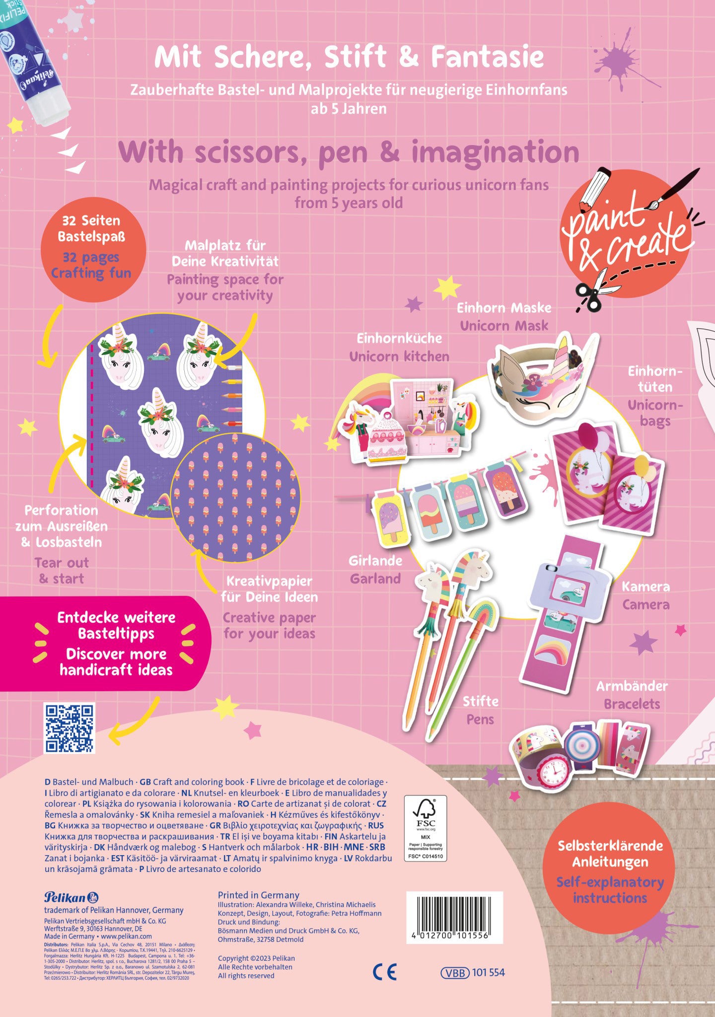PELIKAN Verbastelbuch Einhornland 101554 A4 140g/m2