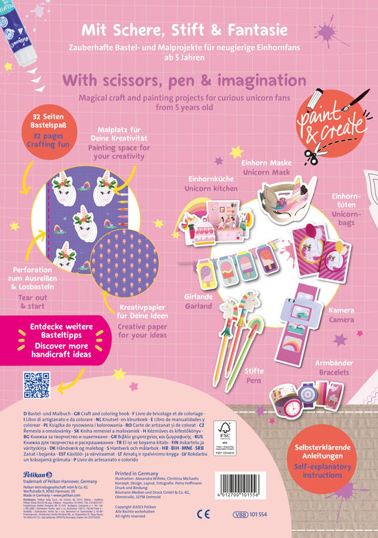 PELIKAN Verbastelbuch Einhornland 101554 A4 140g/m2