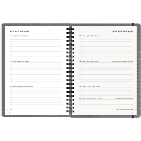 PELIKAN Schüleragenda Grey 25/26 300027020 1W/2S 15.5x19.9cm