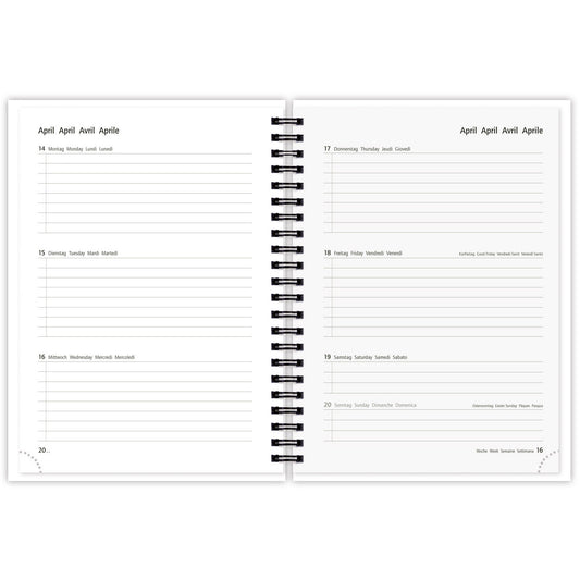 PELIKAN Schüleragenda Leaves&Sun 25/26 300027024 1W/2S 15.5x19.9cm