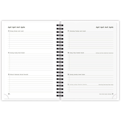 PELIKAN Schüleragenda Leaves&Sun 25/26 300027024 1W/2S 15.5x19.9cm