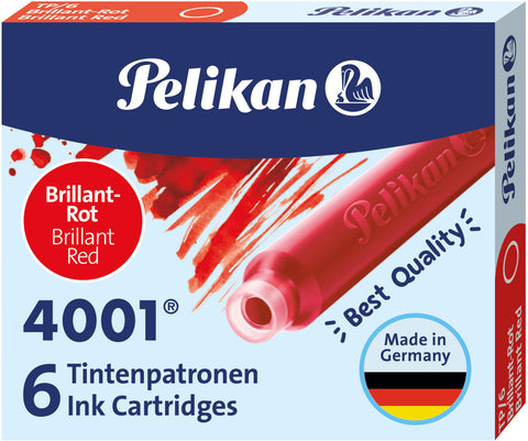PELIKAN Tinte 4001 TP/6 301192 brillantrot 6 Stück