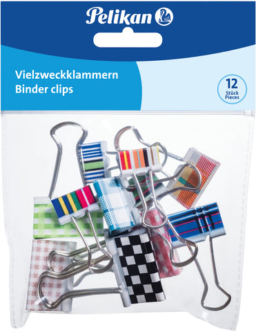 PELIKAN Foldback-Klammer 700306 assortiert 12 Stk.