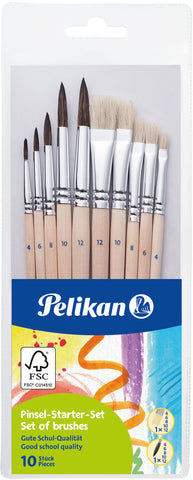 PELIKAN Pinsel-Starter Set 700405 10 Pinsel ass.