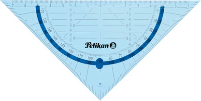 PELIKAN Geodreieck 16cm 700504 transparent blau