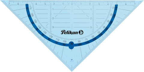PELIKAN Geodreieck 16cm 700504 transparent blau
