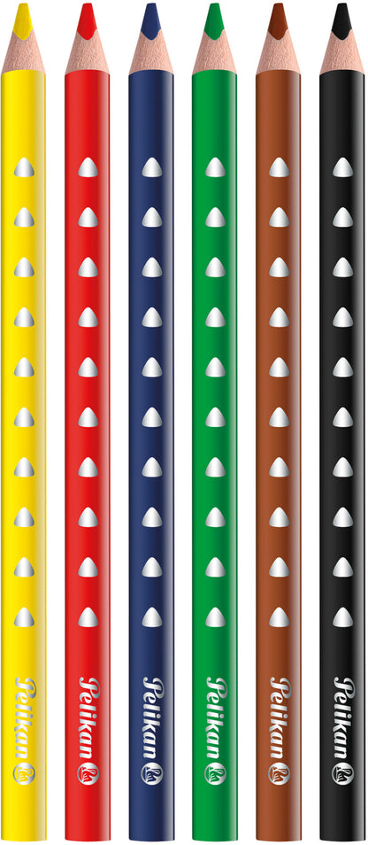 PELIKAN Buntstifte dick Silverino 700610 6 Farben