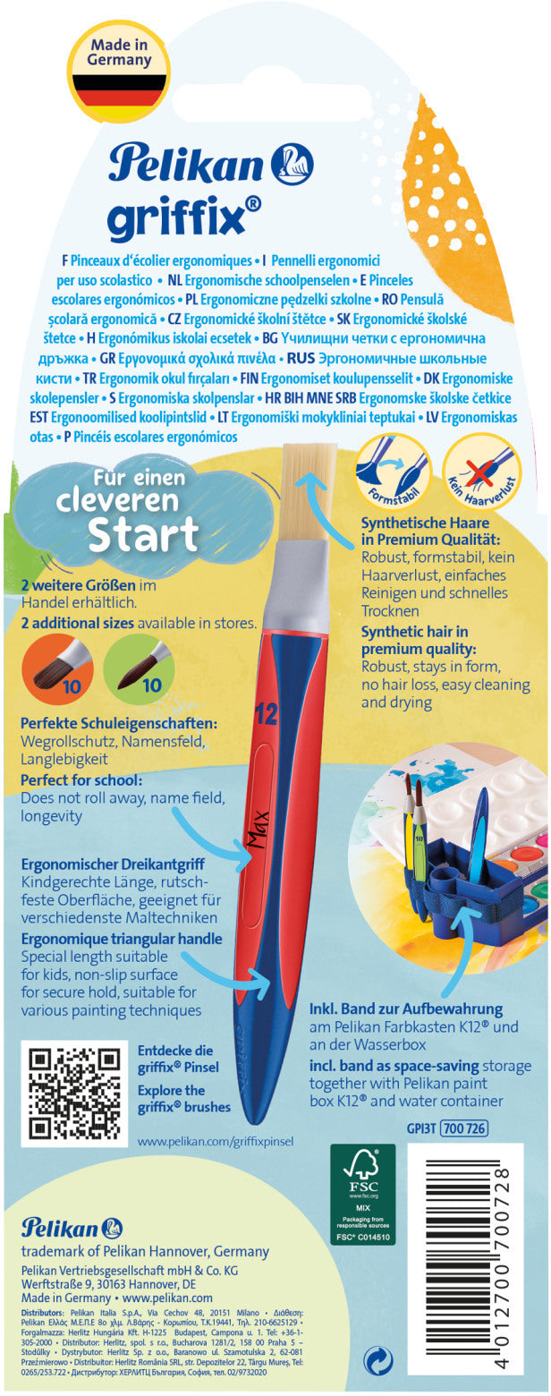 PELIKAN Pinselset Griffix 700726 3-teilig 3 Farben