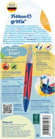 PELIKAN Pinselset Griffix 700726 3-teilig 3 Farben