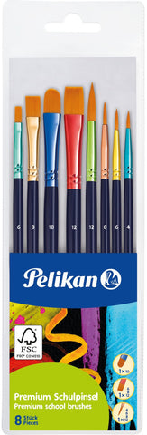 PELIKAN Pinselset Premium 701181 8 Pinsel