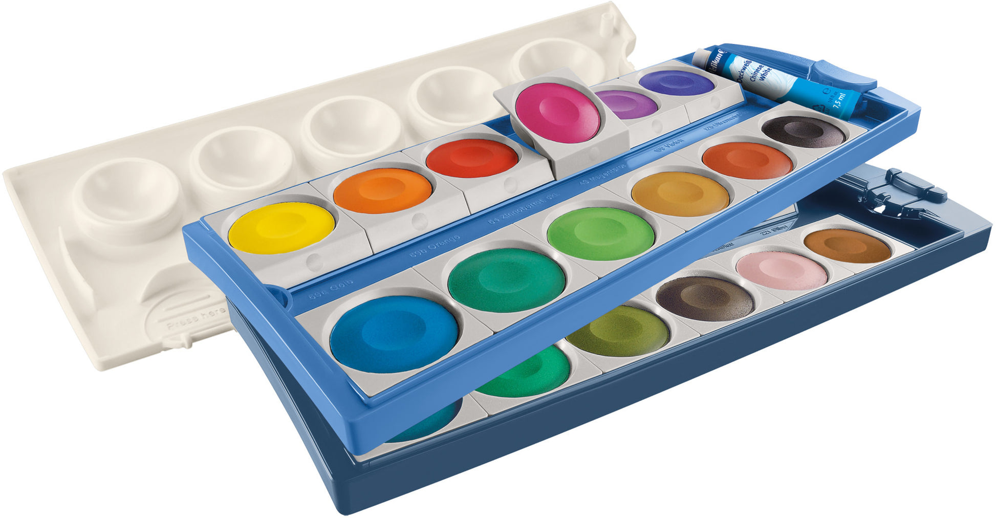 PELIKAN Farbkasten K24 eco 701303 blau 24 Farben