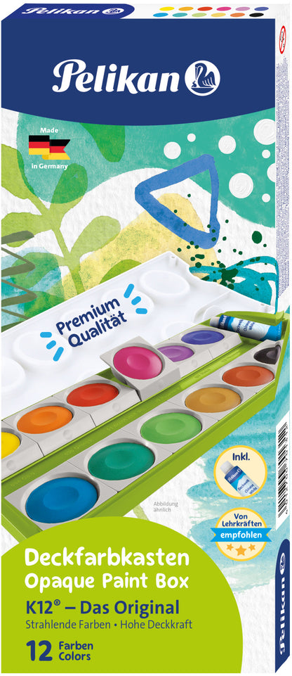 PELIKAN Farbkasten K12 701310 grün 12 Farben