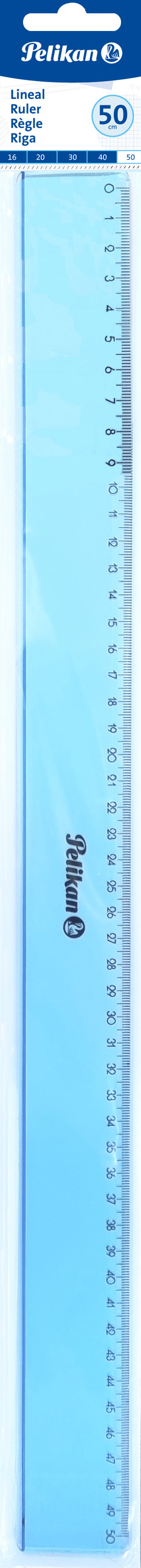 PELIKAN Massstab 50cm 7190020 Transparent-Bläulich, Blister