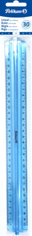 PELIKAN Massstab 30cm 7191805 Transparent-Bläulich, Griff