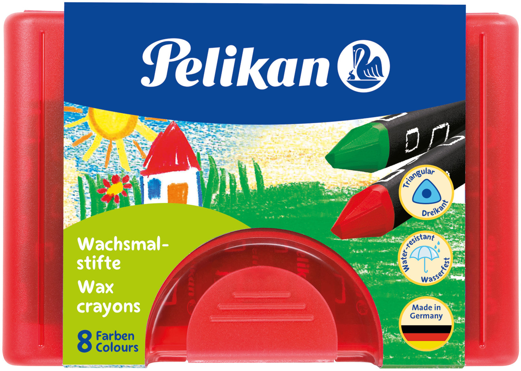 PELIKAN Wachsmaler Griffix 722942 8 Farben ass. Etui
