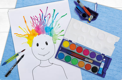 PELIKAN Deckfarben 735K/12 12 Farben Deckweiss