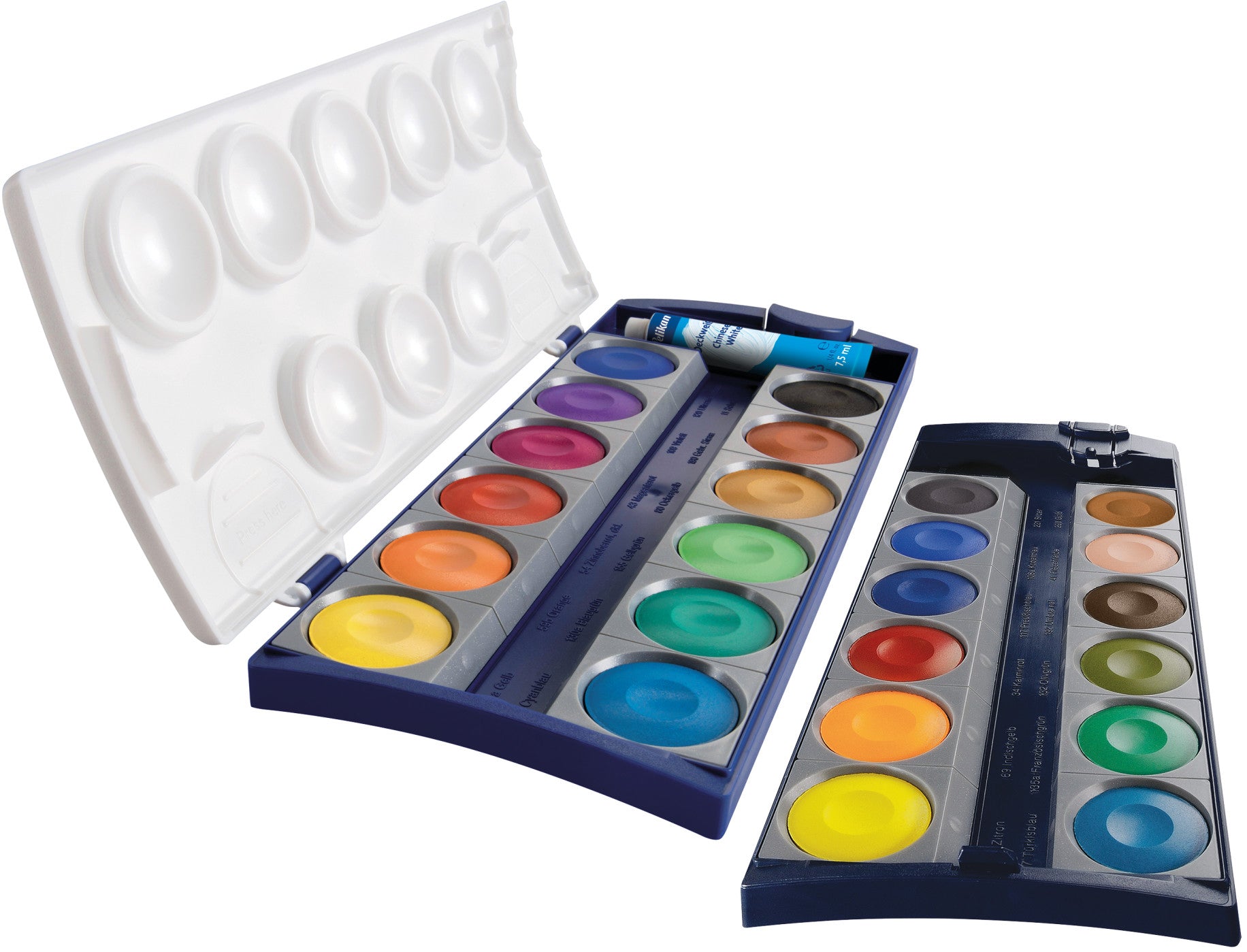 PELIKAN Deckfarben 735K/24 24 Farben Deckweiss