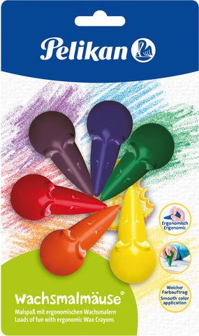 PELIKAN Wachsmalmäuse Blister 803328 6 Stück ass.