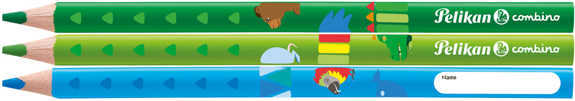 PELIKAN Buntstifte Combino 811194 12 Farben Tier-Motive