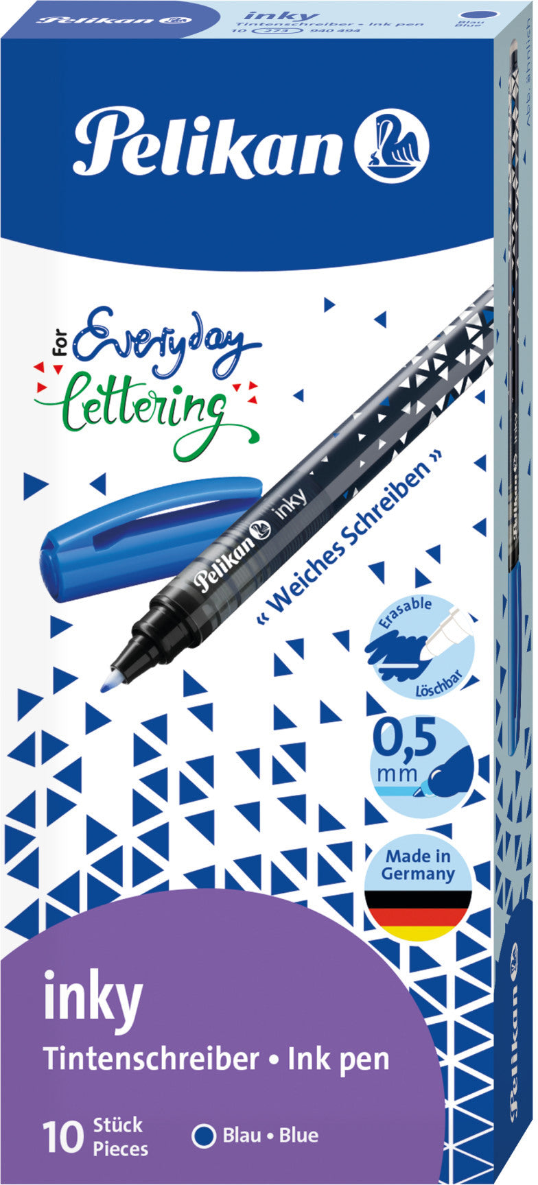 PELIKAN Fasermaler inky 273 0,5mm 940494 blau, löschbar