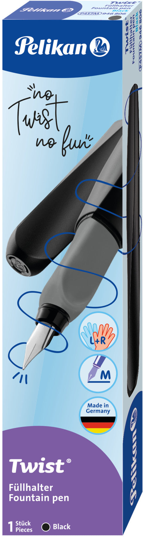 PELIKAN Füllhalter Twist P457 946806 schwarz