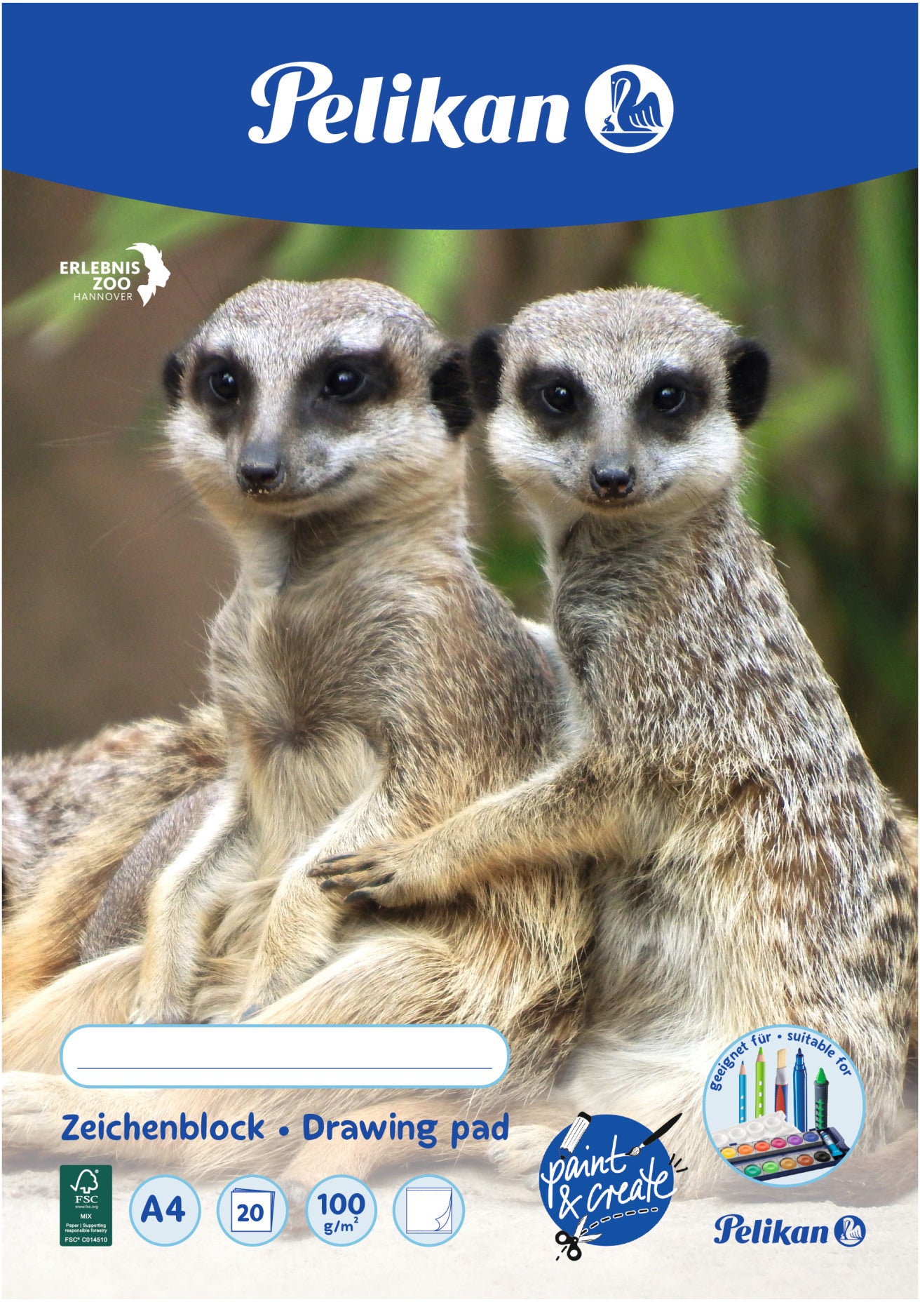 PELIKAN Zeichenblock A4 C4/20 20 Blatt 20 Blatt