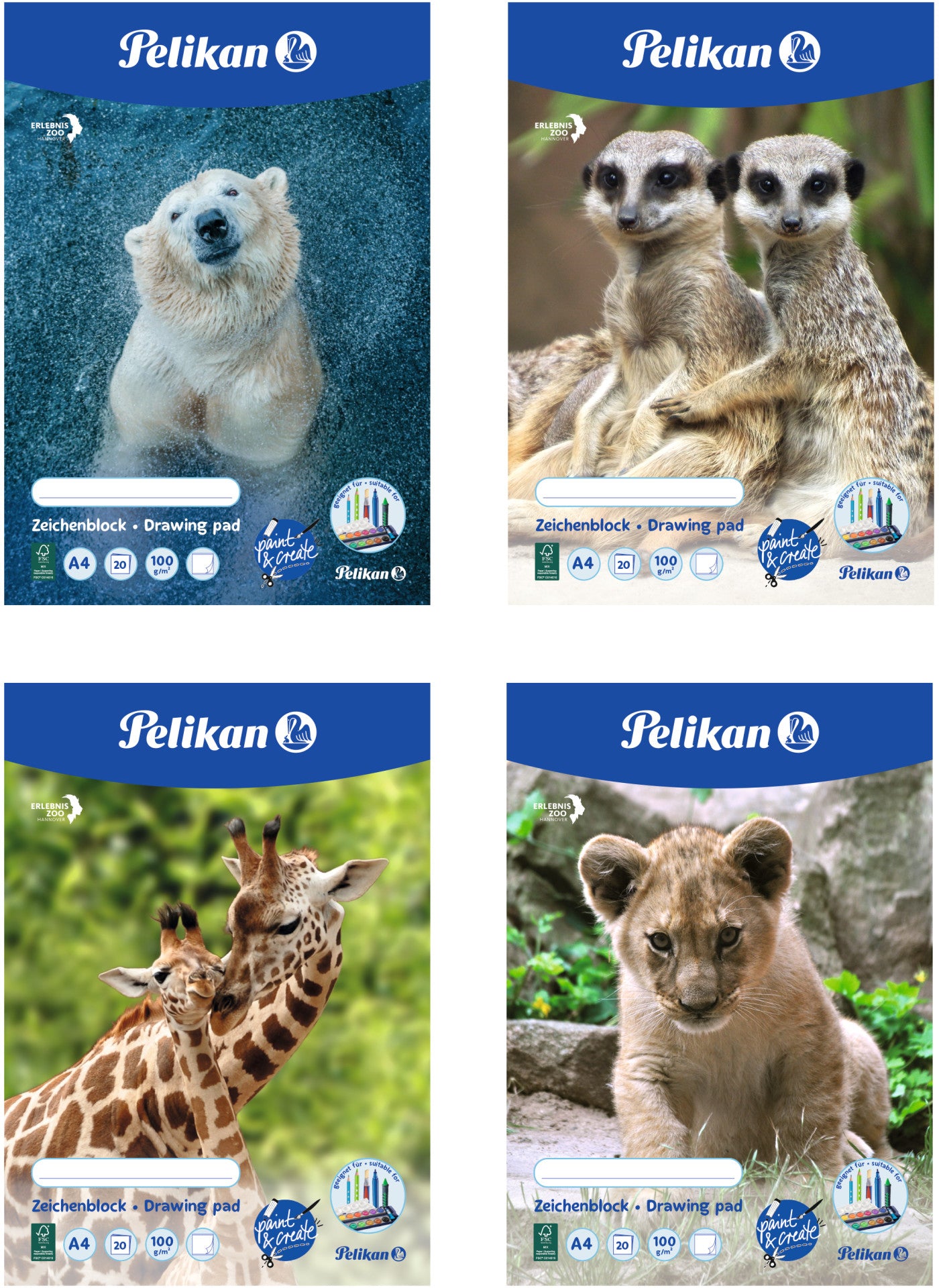 PELIKAN Zeichenblock A4 C4/20 20 Blatt 20 Blatt