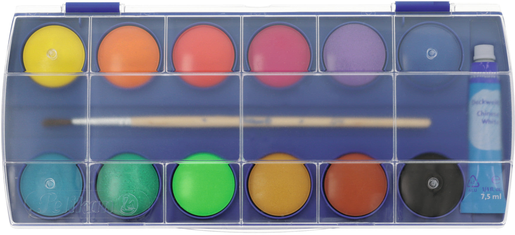 PELIKAN Deckfarbkasten F355 F355 12 Farben, 1 weiss