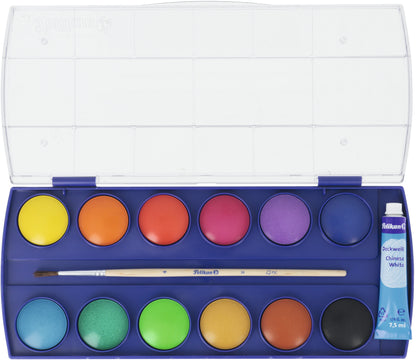 PELIKAN Deckfarbkasten F355 F355 12 Farben, 1 weiss