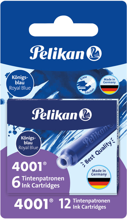 PELIKAN Tintenpatrone TP/6/2/B blau 12 Stück, Blister