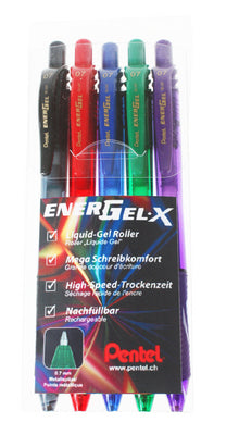 PENTEL Roller EnerGel X 0.7mm BL107-5 5-farbig ass.
