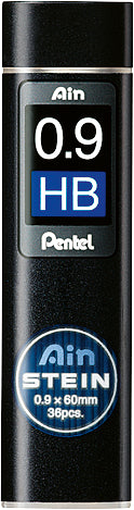 PENTEL Bleistiftmine AINSTEIN 0.9mm C279-HBO schwarz/36 Stück HB