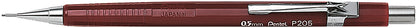 PENTEL Druckbleistift Sharp 0.5mm P205-B rot mit Radiergummi