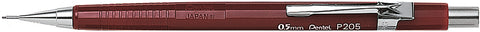 PENTEL Druckbleistift Sharp 0.5mm P205-B rot mit Radiergummi