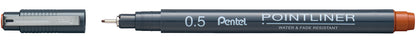 PENTEL Fineliner Pigment 0.5 mm S20P-5SG POINTLINER, sanguine