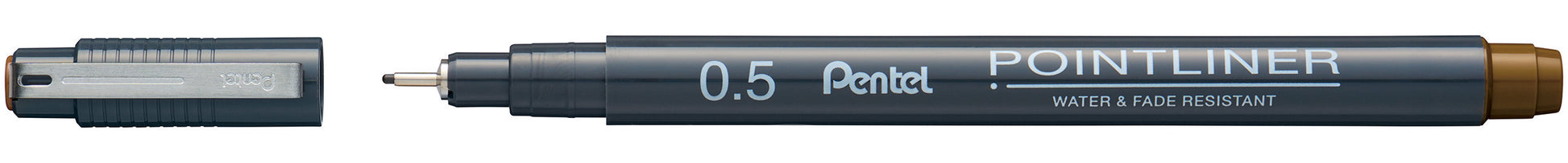 PENTEL Fineliner Pigment 0.5 mm S20P-5SP POINTLINER, sepia